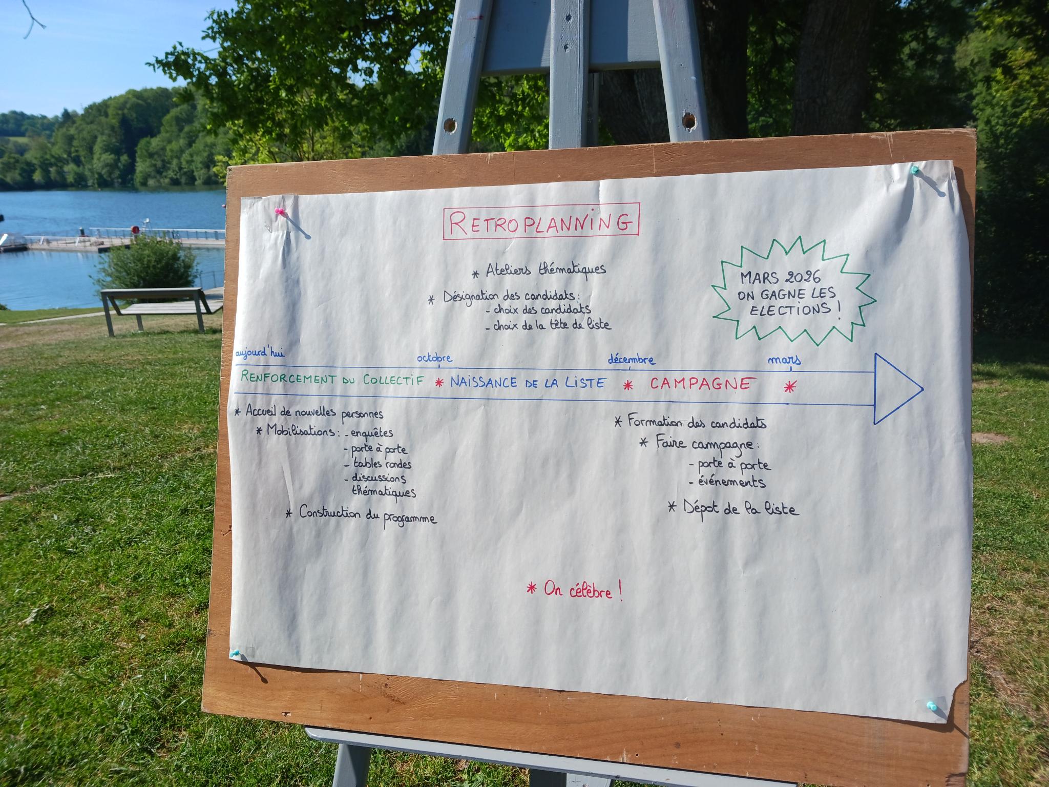 Cliquez pour agrandir l'image Rétro-planning manuscrit
